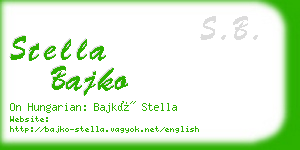 stella bajko business card